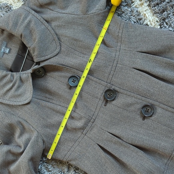 Apt.9 Women’s Peplum Blazer Jacket Gray Herringbone Stretch Bell Sleeve Lined 8 - Picture 7 of 8